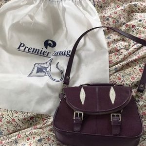 Purple Stingray Crossbody Bag.